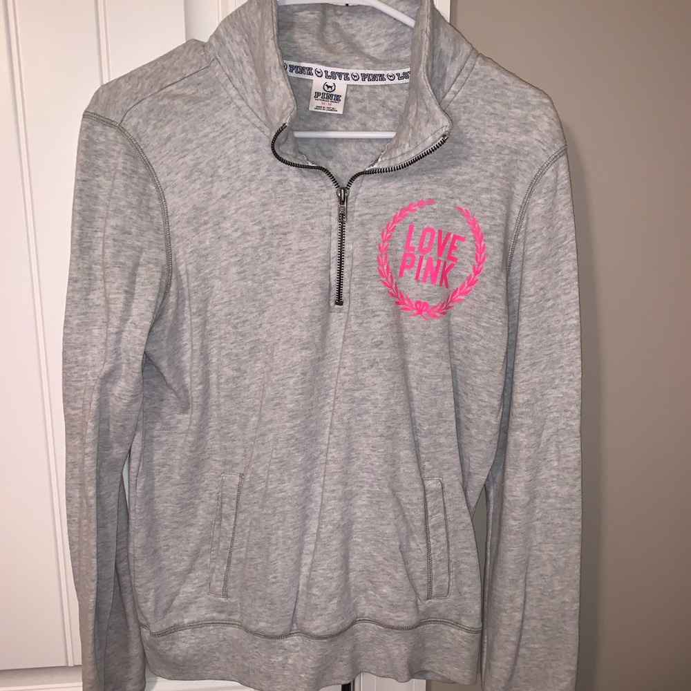 PINK- half zip puller over
